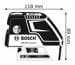 Bosch GCL 25 Professional Punktlaser (0601066B00), Arbeitsbereich 30 m, inkl. Schutztasche + Lasertafel