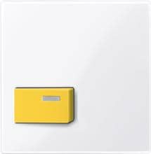 Zentralplatte für Abstelltaster, gelb,a ktivweiß glänzend, Merten 451625