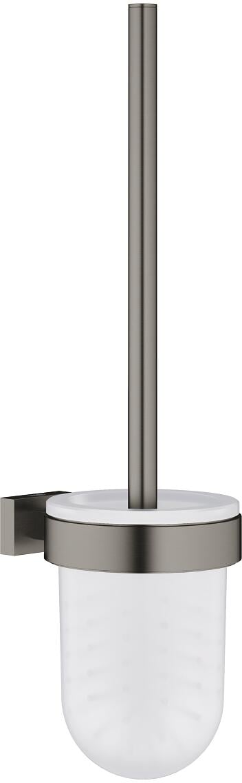 GROHE Essentials Cube Toilettenbürstengarnitur, hard graphite gebürstet (40513AL1)