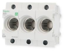 Schneider R9J02363 Neozed Sicherungssockel D02, 3-Polig, 63A, 400V, DIN-Schiene