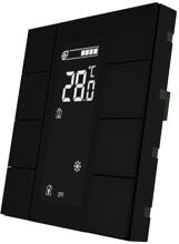 Interra iSwitch+ Raumsteuergerät, KNX, Wandmontage, Aluminium, schwarz