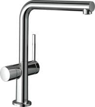 hansgrohe Talis M54 Einhebel-Küchenarmatur 270, Geräteabsperrventil, 1 Strahlart, Messing, 215 mm, G ⅜ Anschlussschläuche,chrom (72827000)
