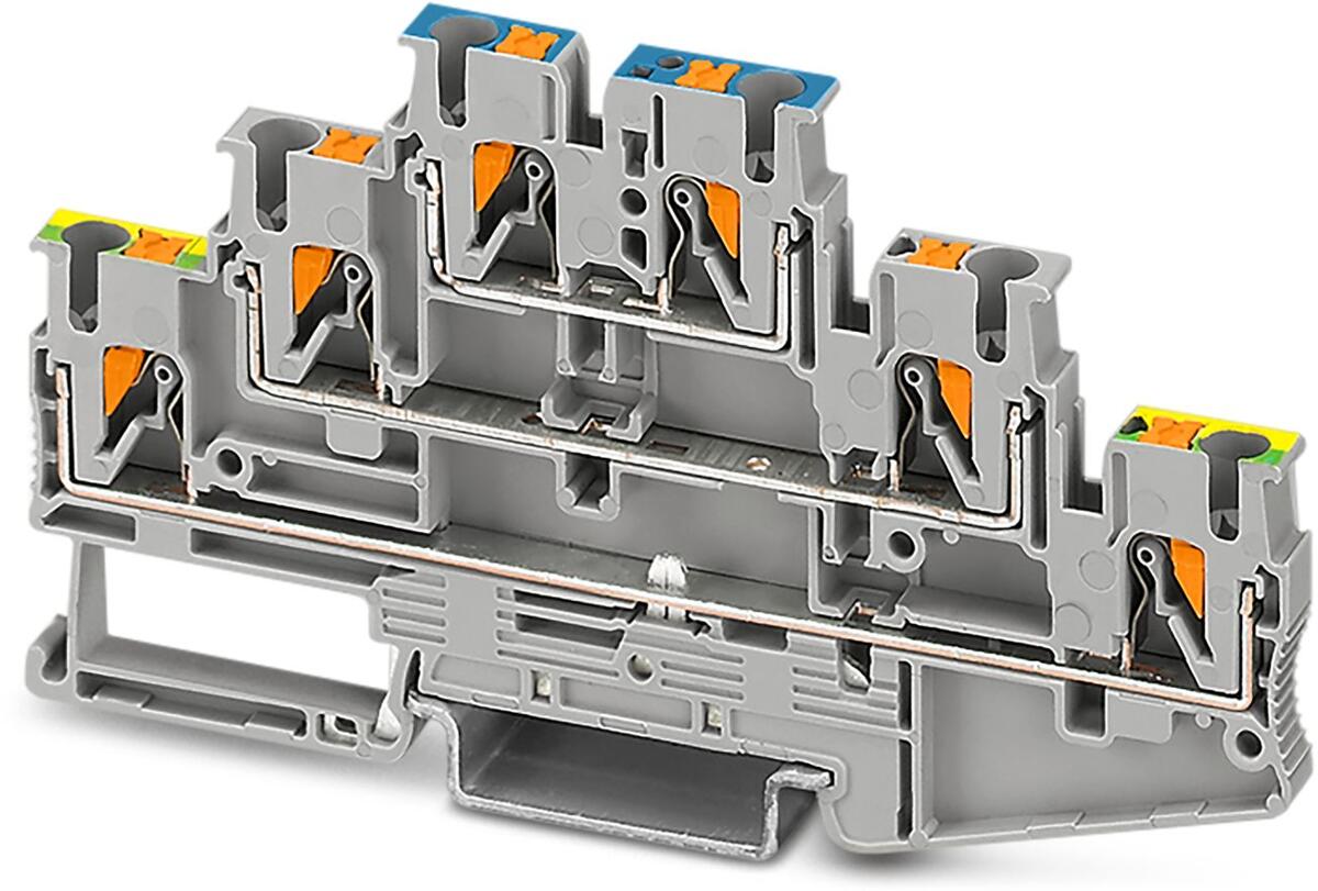 Phoenix Contact PT 2,5-PE/L/N Durchgangsklemmen grau (3210538), 5,2 mm