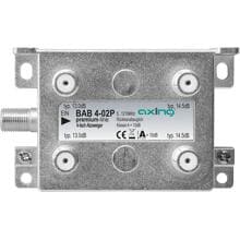 Axing BAB 4-02P 4-fach Terminal-Abzweiger, 13,0…14,5 dB, 5…1218 MHz, Bauform 02 (BAB00402P)