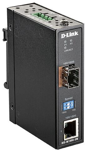 D-Link DIS-M100G-SW Industrial 10/100/1000Base-T to SFP Media Converter