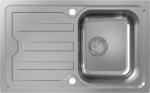 hansgrohe S44 S440-F342 79 Einbauspüle 342 mit Abtropffläche kurz und automatischer Ablaufgarnitur, Edelstahl (43368800)