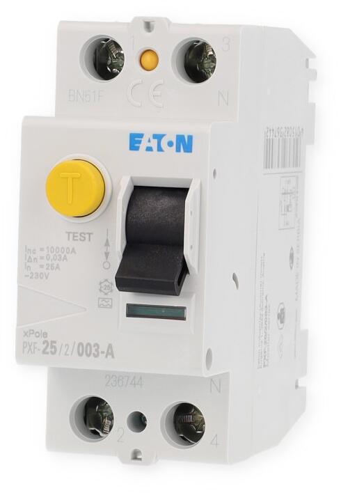 Eaton PXF-25/2/003A FI-Schutzschalter, 25A, 2-Polig, 30mA, Typ A (236744)