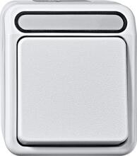 Merten MEG3116-8019 Aus/Wechselschalter, Aquastar, 1‑polig, 10 AX, AC 250 V, polarweiß