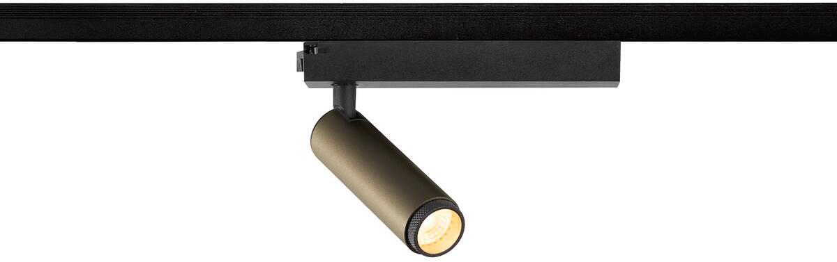 SLV GRIP! S Spot für 1-Phasen Hochvolt-Schienen-System, Ø3,0cm, 2000-3000K, Dim-to-Warm, Phase, 11W, bronze/schwarz (1008403)