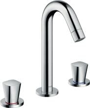 hansgrohe Logis 3-Loch Waschtischarmatur 150 mit Zugstangen-Ablaufgarnitur, Messing, 5 l/min, Chrom (71133000)