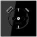 Jung LS1520-15CASW SCHUKO Steckdose mit USB-Ladegerät, Serie LS, schwarz