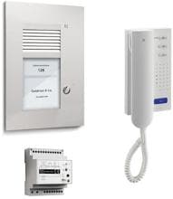 TCS PSU2110-0000 vorkonfigurierte Türsprechanlage mit 1 Klingeltaste, Unterputz, Türtelefon