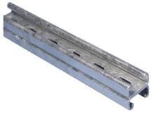 Erico CC25H3000PG Montageschiene mit Langloch, 3m, C-Profil, Stahl (310061)