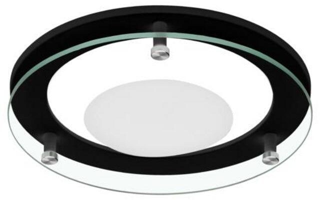 Brumberg Muna Maxi Vorsatzelement zu 12567 und 12767, rund, mit abgehängtem Floatglas teilmattiert, schwarz matt (81223080)