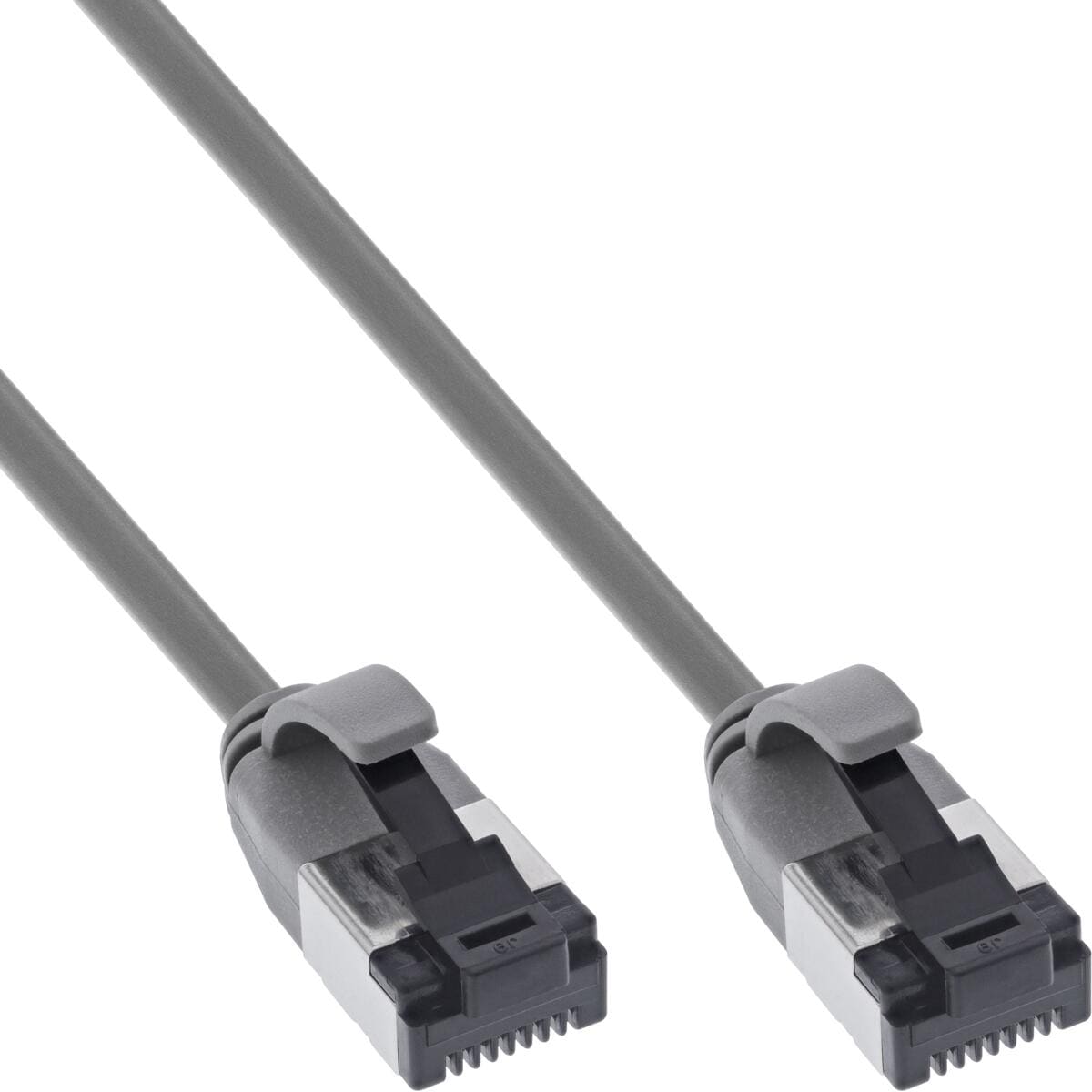 InLine Patchkabel slim, U/FTP, Cat.8.1, TPE halogenfrei, grau, 5m (75305)