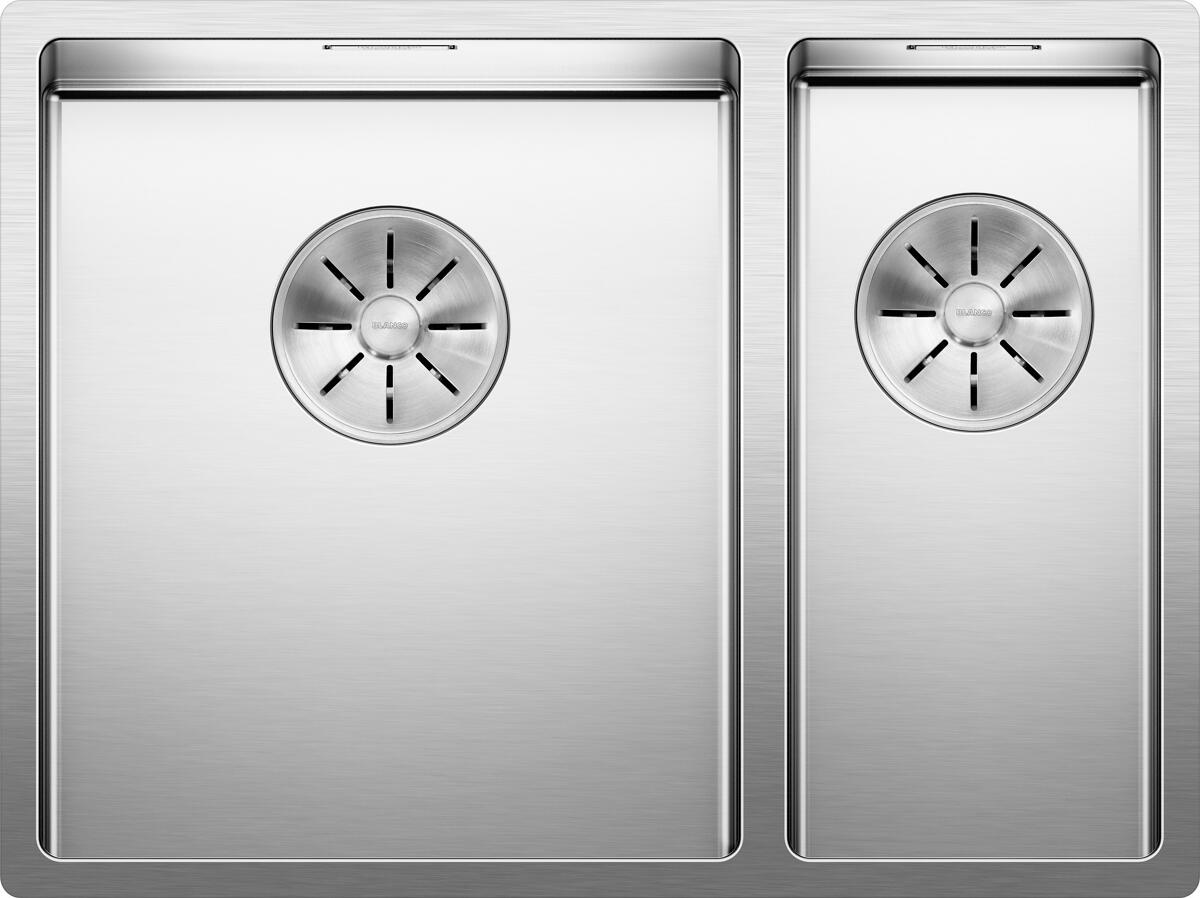 Blanco Claron 340/180-IF Edelstahlspüle ohne Ablauffernbedienung, Becken links, Edelstahl Seidenglanz (521607)
