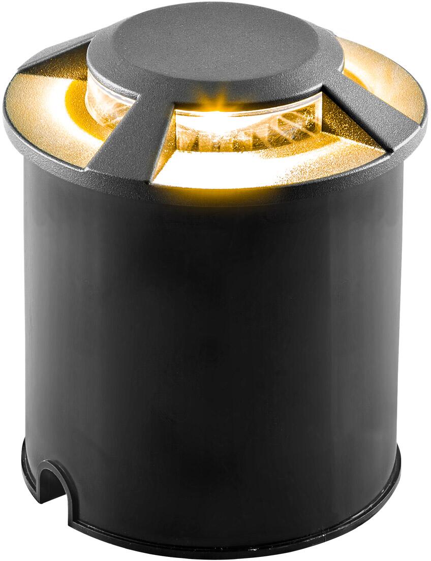 EVN SCOPUM LED Bodeneinbau, rund, 4-fach, IP67, 220-240V, 7W, 3000K, 188lm, anthrazit (P67154702)