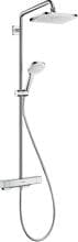hansgrohe Croma E Duschsystem 280 1 Strahlart wassersparend mit Thermostat, Kunststoff, 8,5 l/min, 280 x 170 mm, Chrom (27660000)