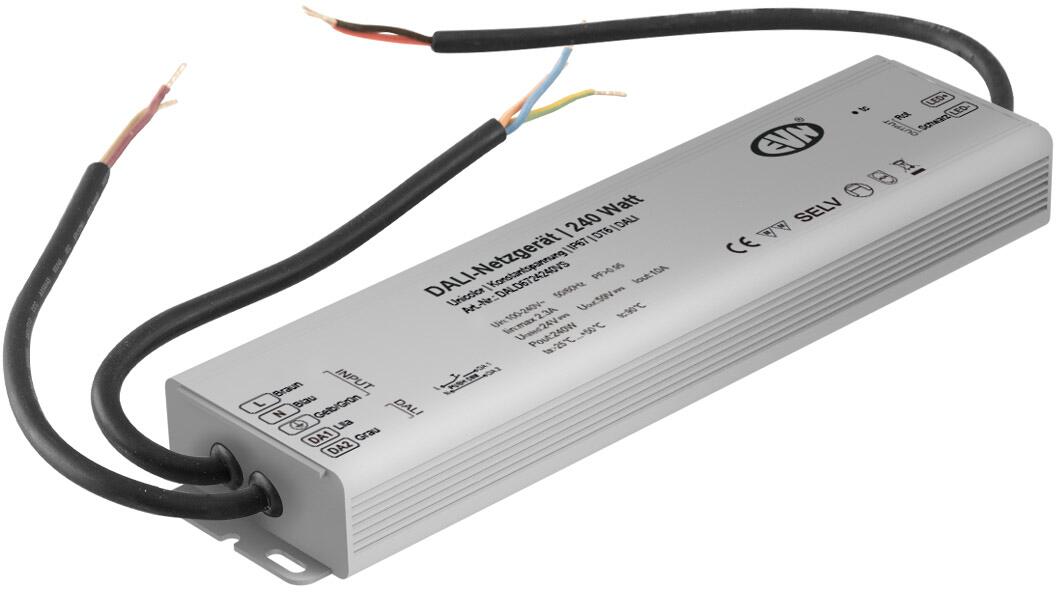 EVN DALI Dimmer-Empfänger inkl. Netzgerät, IP67, 100-240V/AC, 10A, 24V/DC, bis 240W (DALD6724240VS)