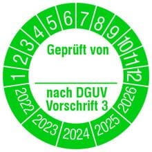 Protec.class PPPP1DGUVV32022 Prüfplakette, Geprüft von/nach DGUV V3, grün (05106352)