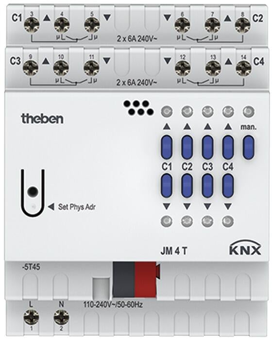 Theben JM 4 T KNX Jalousieaktor 4-fach, KNX TP 4940250
