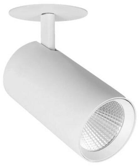 Brumberg TRAXX MAXI LED-Halbeinbau-Richtstrahler 230 V AC, 50Hz, 24W, 2943lm, 20°, 3.000K, CRI > 90, rund, dreh- und schwenkbar, DALI dimmbar, weiß st