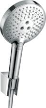 hansgrohe Raindance Select S Duschkopfhalterungset 120 3 Strahlarten mit Duschschlauch 125 cm, Kunststoff, 15 l/min, 125 mm, Chrom, (26701000)