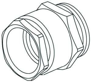 Kleinhuis 530M1609 Kabelverschraubung, metrisch, Messing, M16, 6-8 mm