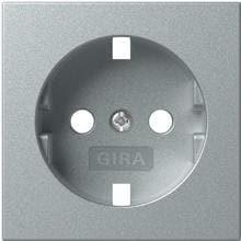 Gira 492026 Abdeckung für SCHUKO-Steckdose 16 A 250 V~ System 55 Farbe Aluminium