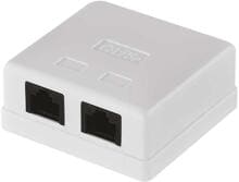 EMOS J0401 UTP Datensteckdose, 2× RJ45, Cat5e, 26×62×60mm (2512000100)
