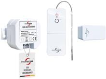 Protector ASK-6030 Einbau-Funk-Abluftsteuerung Thermo mit batterielosem Kinetik-Fenstersender, weiß (41469)