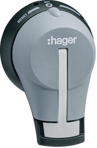 Hager HXS901H Drehantrieb zur Montage auf Schranktür mit Schaft 10x10mm IP55 P160-P250