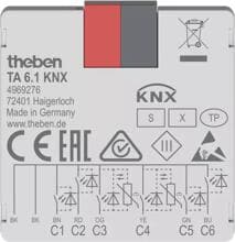 Theben TA 6.1 KNX Tasterschnittstelle 6-fach, Unterputz, Binäreingang, Data Secure 4969276