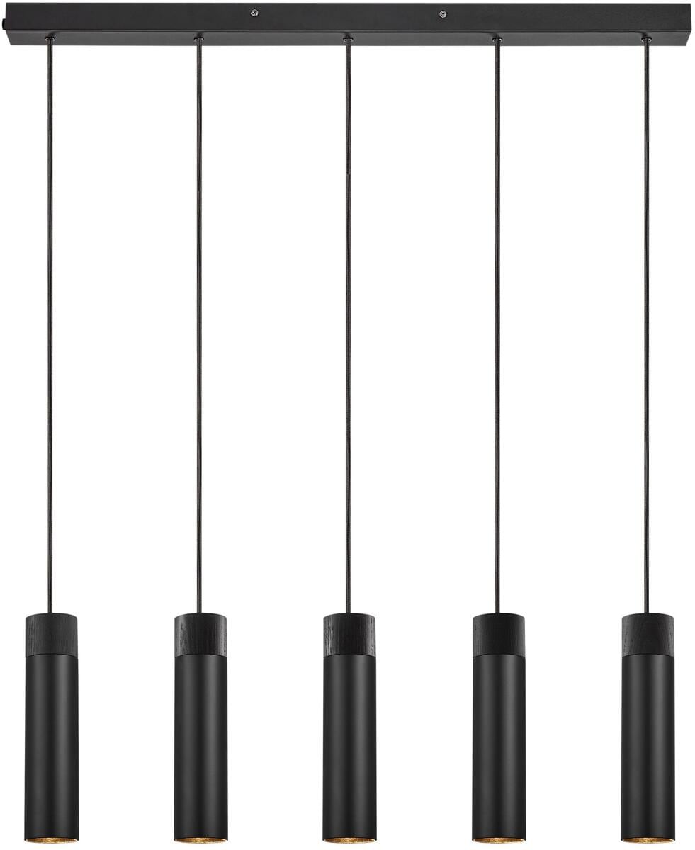 Nordlux Tilo 5-Spot Pendelleuchte, GU10, IP20, 5x15W, dimmbar, Metall, schwarz (2010483003)