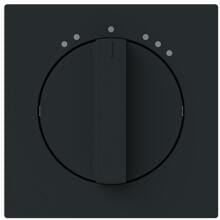 Busch-Jaeger 1740 DRL-45M-503 Zentralscheibe für Lüfterschalter, Busch-art linear®, Drehgriff, Symbol Stufen, schwarz matt (2CKA001710A4148)