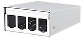 METZ CONNECT Modul AP-Gehäuse 4 Port, unbestückt, reinweiß (130861-0402-E)