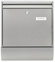 Burg Wächter Borkum-Set 38770 Ni Edelstahl-Briefkasten, Zeitungsbox, Querformat, Öffnungsstopp (39690)
