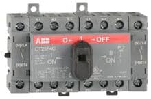 ABB OT25F4C Lastumschalter 4-polig 25 A, mit schwarzem Knebelgriff I-0-II (1SCA104877R1001)