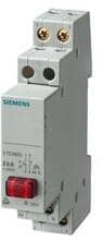 Siemens Kontrolltaster mit Rast- oder Tastfunktion, 1TE, rot