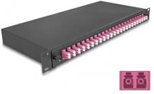 Delock 19″ LWL Spleißbox 24 x LC Duplex OM4 1HE komplett bestückt (67011)