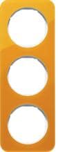 Berker 10132339 Rahmen, 3fach, R.1, Acryl orange transparent/polarweiß glänzend