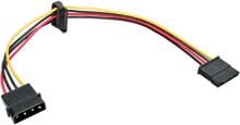 InLine Strom Kabel intern, 1x 13,34cm (5,25") an 2x 15pol SATA, 0,30m (29672C)
