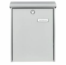 Burg Wächter Oslo 3767 Ni Edelstahl-Briefkasten, Hochformat, Öffnungsstopp (39670)