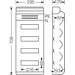 Hensel KV PC 9448 Automatengehäuse, je PE/N Anzahl x Querschnitt 6 x 25 mm², 24 x 4 mm² Cu
