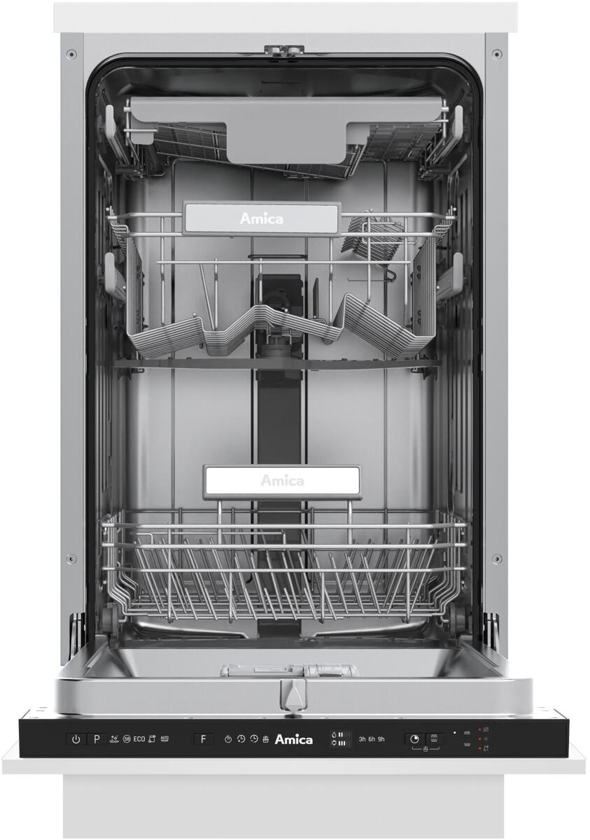 Amica EGSPV 584 900 Einbau-Geschirrspüler, vollintegriert, 45 cm breit, 10 Maßgedecken, 5 Programme, Flex-Besteckschubade, Aquastopp, FlexiDoor (1195103) Elektroshop Wagner