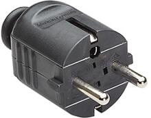 Bachmann Schukostecker, zentral, 250V, 16A, schwarz (910.170)