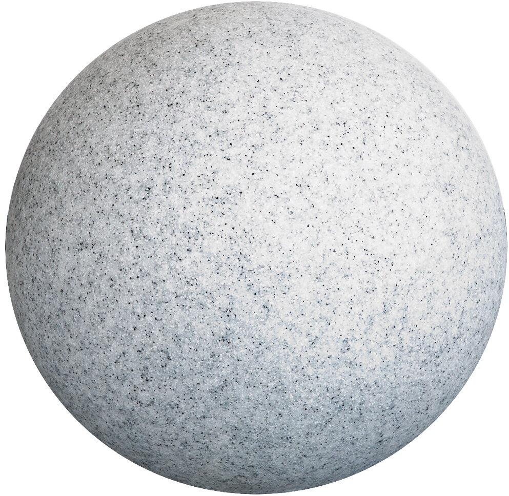 EVN Kugelleuchte, Granitoptik, Ø: 40cm, IP65, E27, max. 25W, 2m Zuleitung mit Konturenstecker, inkl. Erdspieß, Granitoptik (GK4018)