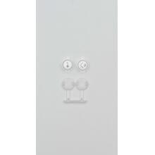 Ritto 1231352 Tastenknopfsatz Audio (Tür+Licht), Ersatzteil für Wohntelefon 1763070, weiß