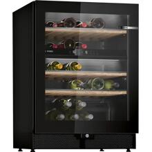 Bosch KWK16ABGB Weinkühlschrank mit Glastür, 120 L, mit LED-Beleuchtung, 2 Temperaturzonen, schwarz