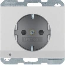 Berker 41097003 Steckdose, SCHUKO mit LED-Orientierungslicht und erhöhtem Berührungsschutz, K.5, alu matt, lackiert